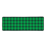 Irish Green Buffalo Check Pattern Print Long Kitchen Mat