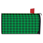 Irish Green Buffalo Check Pattern Print Mailbox Cover