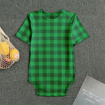 Irish Green Buffalo Check Pattern Print Men's Bodysuit