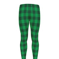 Irish Green Buffalo Check Pattern Print Men's Leggings
