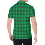 Irish Green Buffalo Check Pattern Print Men's Shirt
