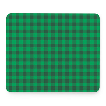 Irish Green Buffalo Check Pattern Print Mouse Pad
