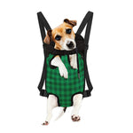 Irish Green Buffalo Check Pattern Print Pet Carrier Backpack