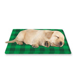 Irish Green Buffalo Check Pattern Print Pet Cooling Mat Cover