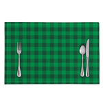 Irish Green Buffalo Check Pattern Print Placemat