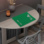 Irish Green Buffalo Check Pattern Print Placemat