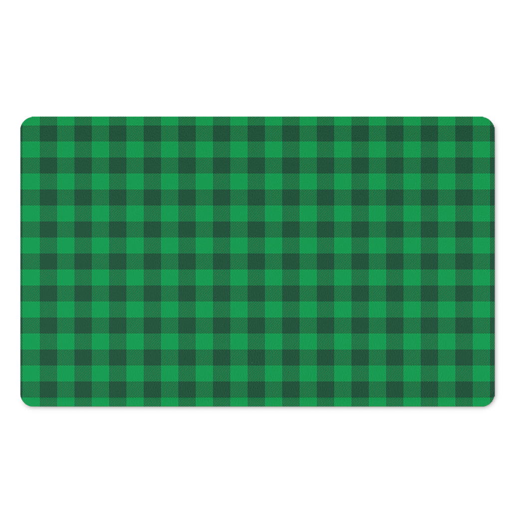 Irish Green Buffalo Check Pattern Print Polyester Doormat