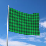 Irish Green Buffalo Check Pattern Print Polyester Flag