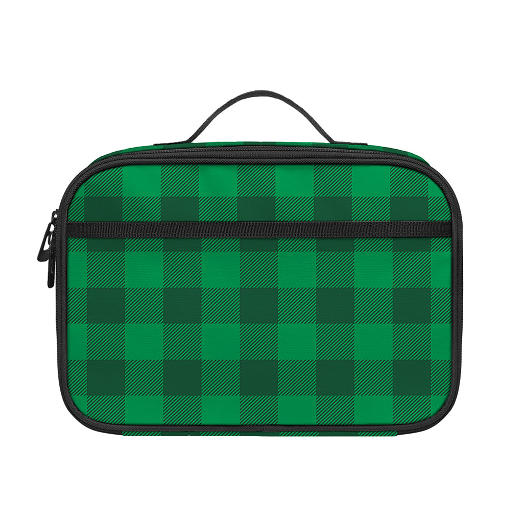 Irish Green Buffalo Check Pattern Print Portable Lunch Bag