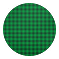Irish Green Buffalo Check Pattern Print Round Blanket