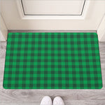 Irish Green Buffalo Check Pattern Print Rubber Doormat