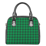 Irish Green Buffalo Check Pattern Print Shoulder Handbag
