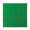Irish Green Buffalo Check Pattern Print Silk Bandana