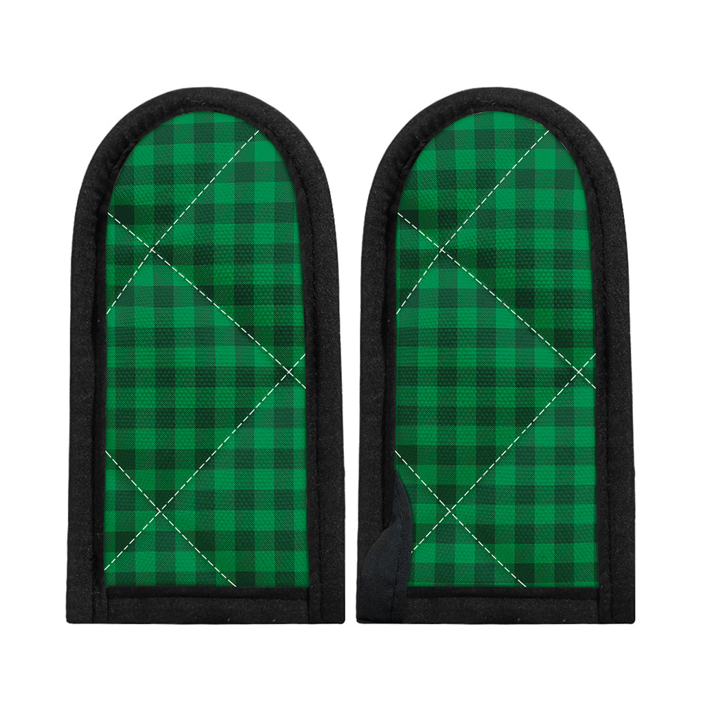 Irish Green Buffalo Check Pattern Print Skillet Handle Cover