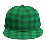 Irish Green Buffalo Check Pattern Print Snapback Cap