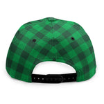 Irish Green Buffalo Check Pattern Print Snapback Cap