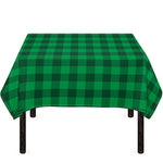 Irish Green Buffalo Check Pattern Print Tablecloth