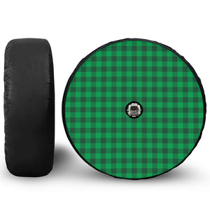 Irish Green Buffalo Check Pattern Print Tire Cover With Camera Hole