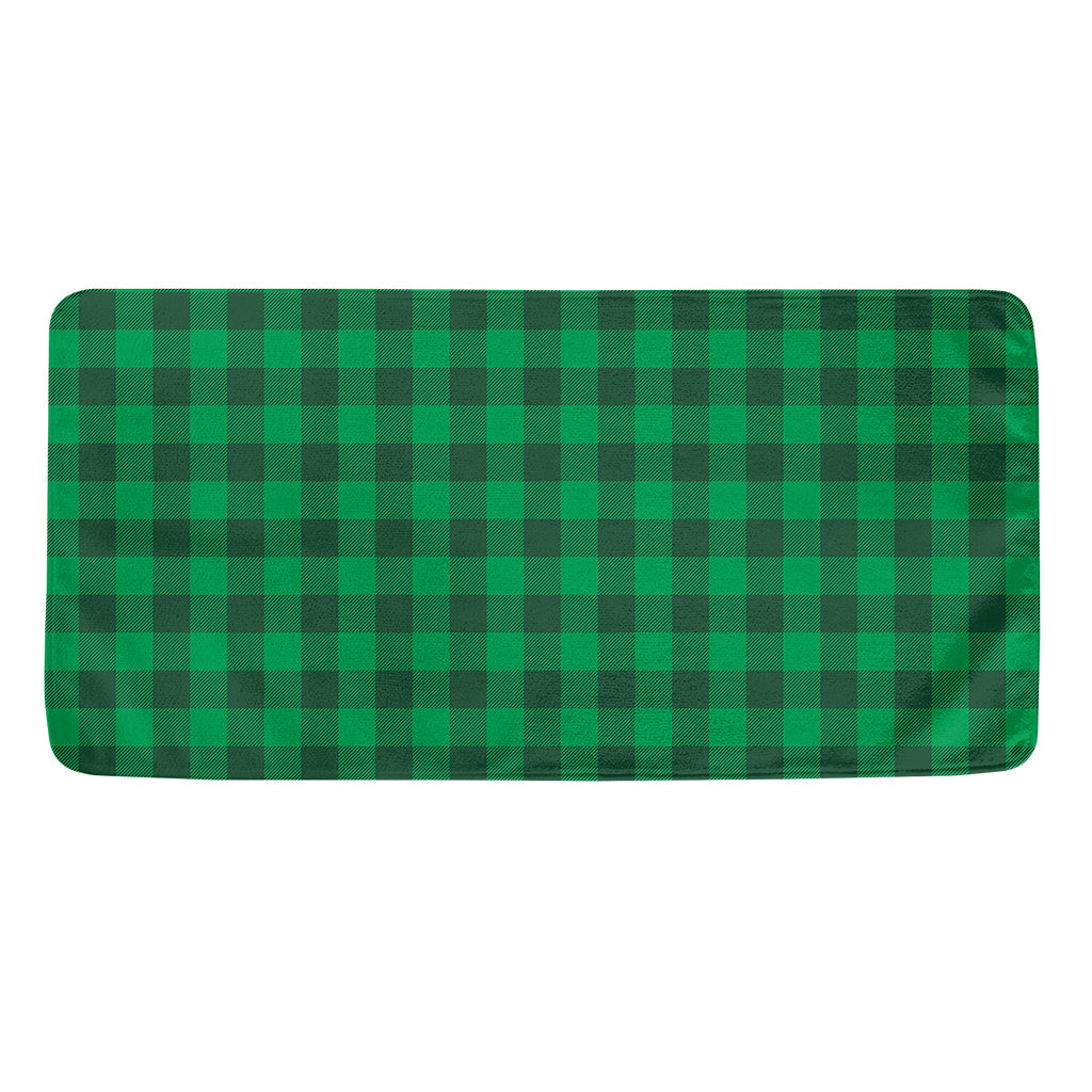 Irish Green Buffalo Check Pattern Print Towel