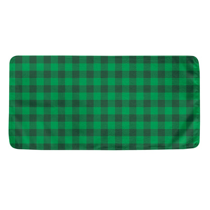 Irish Green Buffalo Check Pattern Print Towel