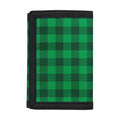Irish Green Buffalo Check Pattern Print Trifold Wallet