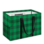 Irish Green Buffalo Check Pattern Print Utility Tote Bag