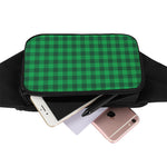 Irish Green Buffalo Check Pattern Print Waist Bag