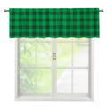 Irish Green Buffalo Check Pattern Print Window Valance