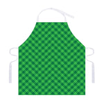 Irish Green Buffalo Plaid Print Adjustable Apron