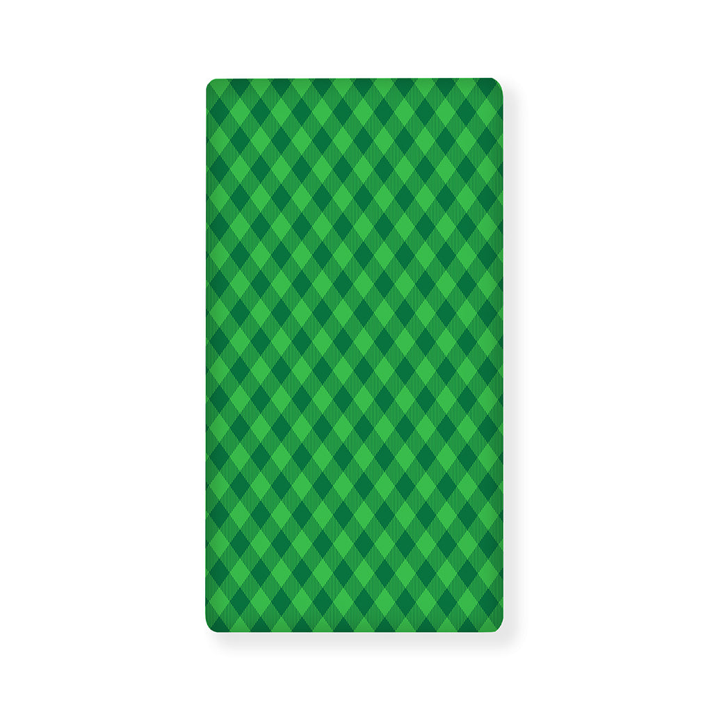 Irish Green Buffalo Plaid Print Baby Crib Sheet