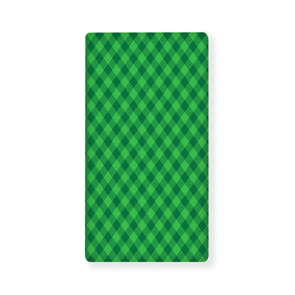 Irish Green Buffalo Plaid Print Baby Crib Sheet