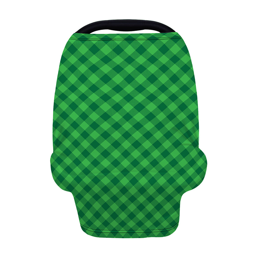 Irish Green Buffalo Plaid Print Baby Seat Cover