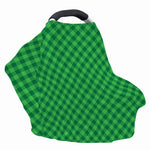Irish Green Buffalo Plaid Print Baby Seat Cover