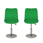 Irish Green Buffalo Plaid Print Bar Stool Covers
