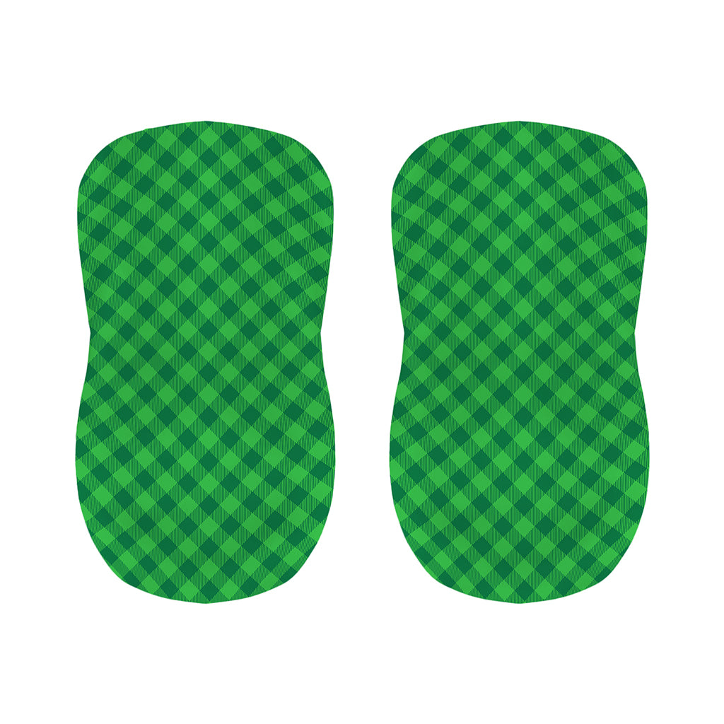 Irish Green Buffalo Plaid Print Bar Stool Covers