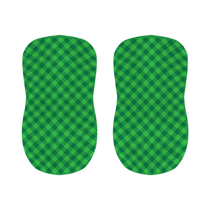 Irish Green Buffalo Plaid Print Bar Stool Covers