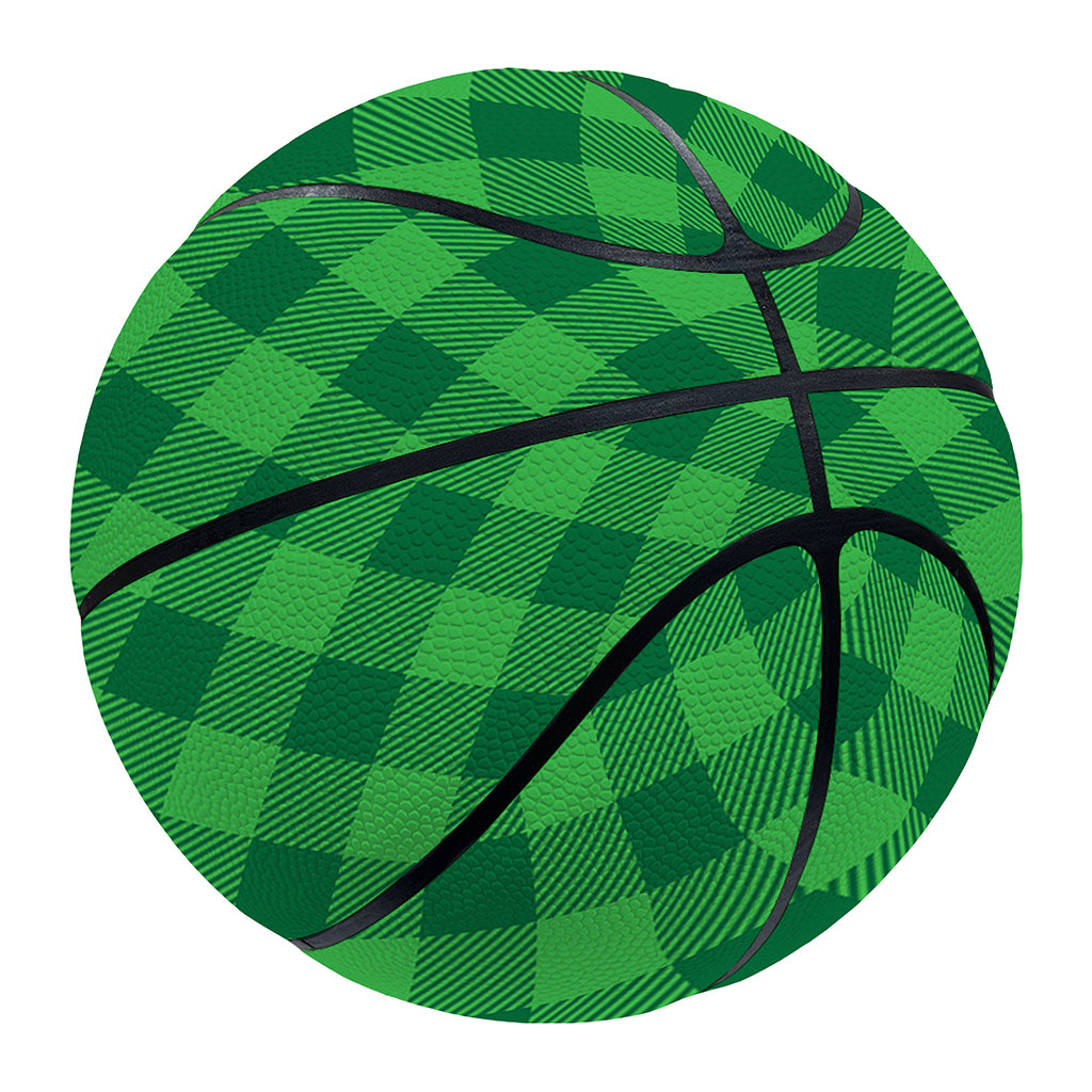Irish Green Buffalo Plaid Print Basketball