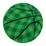 Irish Green Buffalo Plaid Print Basketball