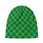 Irish Green Buffalo Plaid Print Beanie