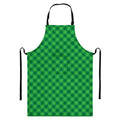 Irish Green Buffalo Plaid Print Bib Apron With Pocket