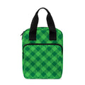 Irish Green Buffalo Plaid Print Bible Tote Bag