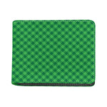 Irish Green Buffalo Plaid Print Bifold Wallet