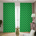 Irish Green Buffalo Plaid Print Blackout Pencil Pleat Curtains