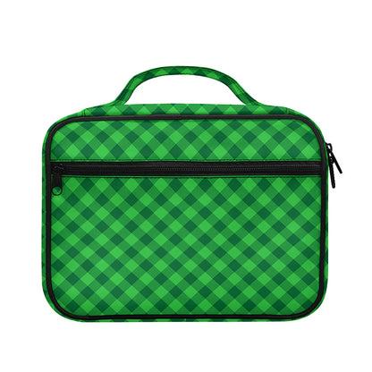 Irish Green Buffalo Plaid Print Briefcase Bible Bag