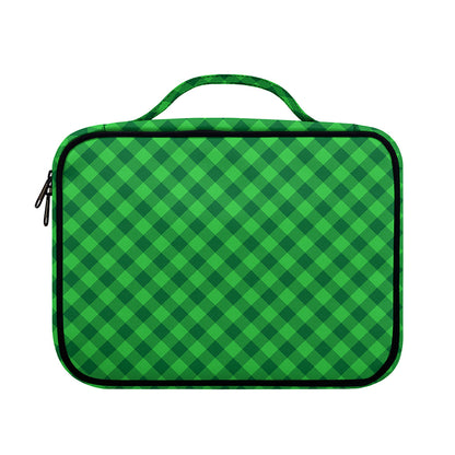 Irish Green Buffalo Plaid Print Briefcase Bible Bag