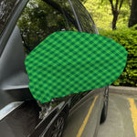 Irish Green Buffalo Plaid Print Car Side Mirror Covers