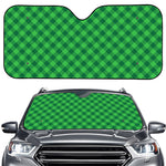 Irish Green Buffalo Plaid Print Car Windshield Sun Shade