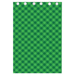 Irish Green Buffalo Plaid Print Curtain