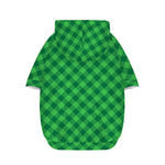 Irish Green Buffalo Plaid Print Dog Zip Up Hoodie