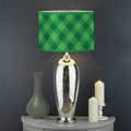 Irish Green Buffalo Plaid Print Drum Lamp Shade